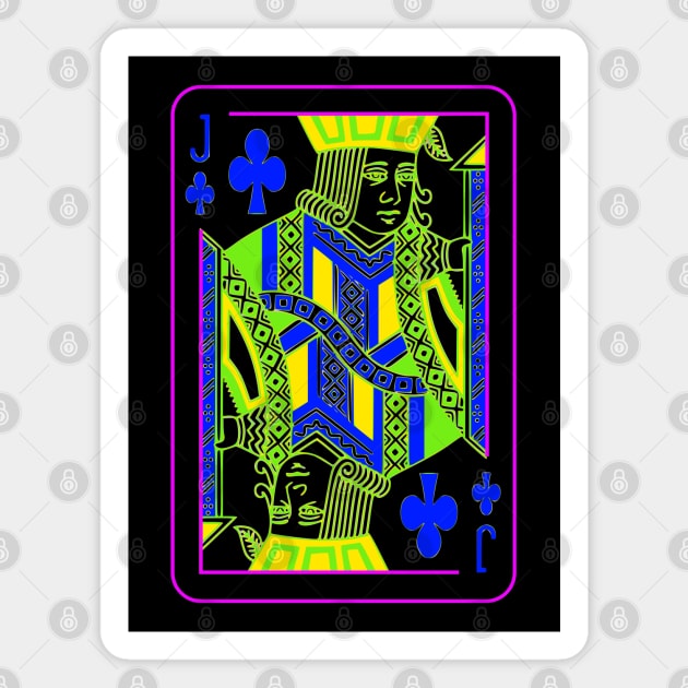 Jack of Clubs Bright Mode Magnet by inotyler